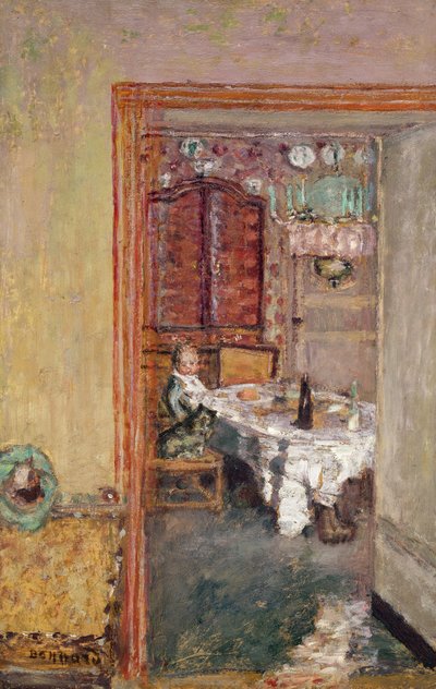 Jonge jongen in de eetkamer, ca. 1898 door Pierre Bonnard